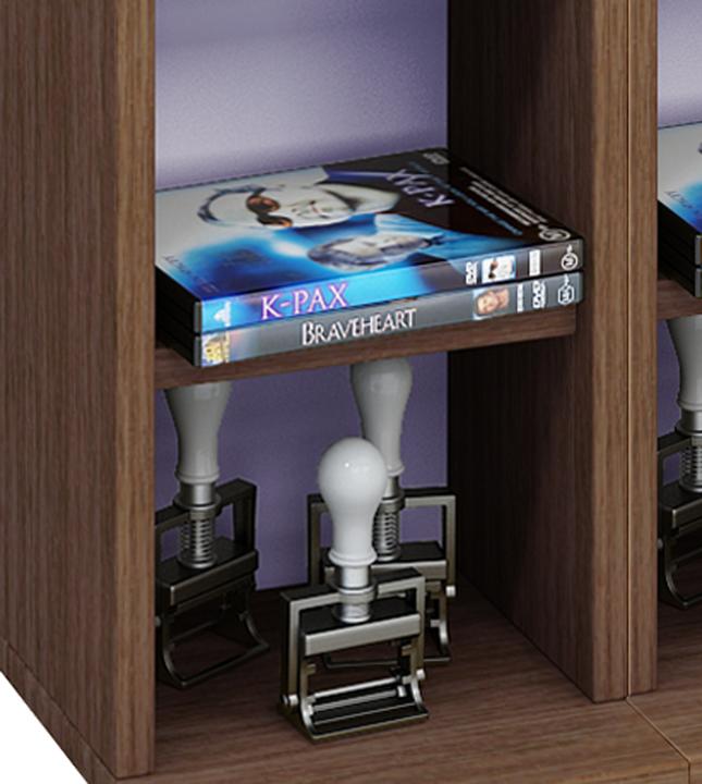 Produktbild VCM Holz CD DVD Stand Regal Almera (42 x 20 x 180 cm)