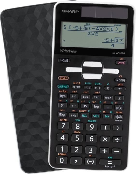 Produktbild Sharp EL-W550TG Wissenschaftlicher Taschenrechner schwarz/grau (Solarzellen)