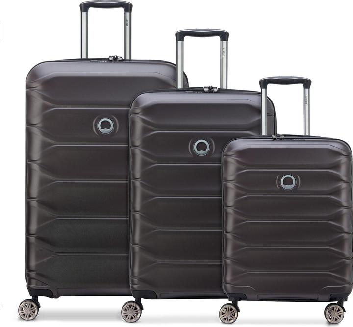 Delsey Meteor 4-wheel suitcase set 3-piece with stretch fold (221 l, XL (from 140l))