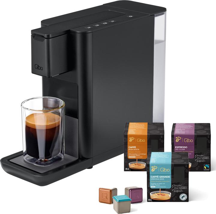 Actual product image Tchibo Qbo ICONIC capsule machine incl. 24 capsules, dark chrome