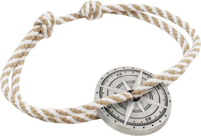 Produktbild Le vent à la française Armband Argent Vieilli - Beige & Weiss