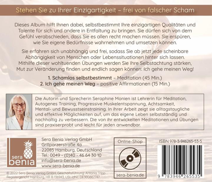Produktbild Schamlos selbstbestimmt | geführte Meditation & positive Affirmationen | CD (Selbstwert erkenne (Seraphine Monien, Sera Benia Verlag GmbH, Deutsch)