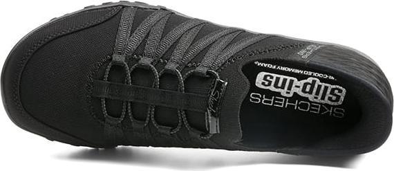 Produktbild Skechers 100593/BBK Breathe-Easy-Roll-With-Me Damen Sneaker Turnschuhe Slipper VEGAN schwarz (41)