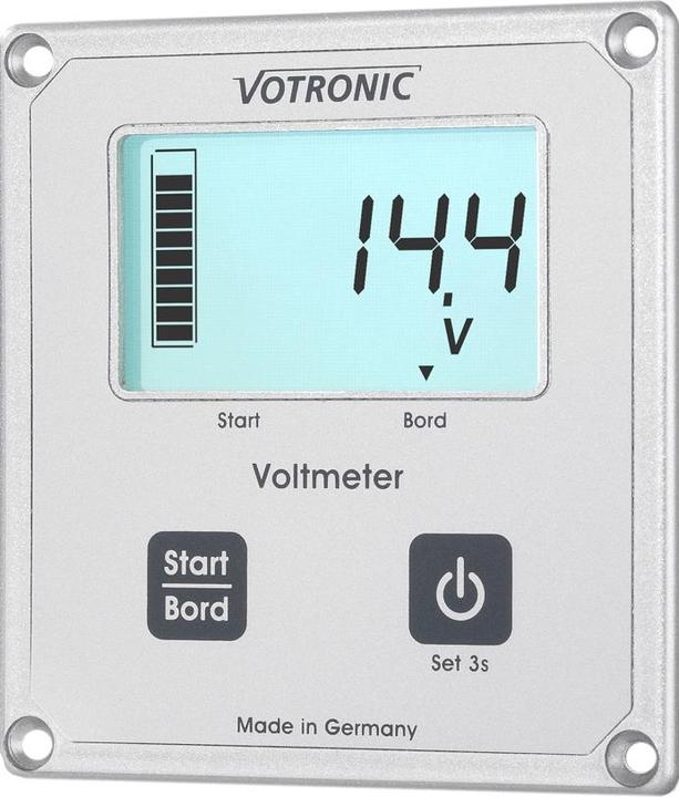 Votronic 1256 LCD voltmeter S for SR and MPP charge controllers