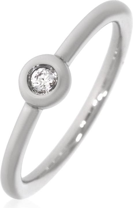 Produktbild Xen Ring mit 2 mm Weisstopas ca. 0,04 ct. rhodiniert (52, 925 Silber)