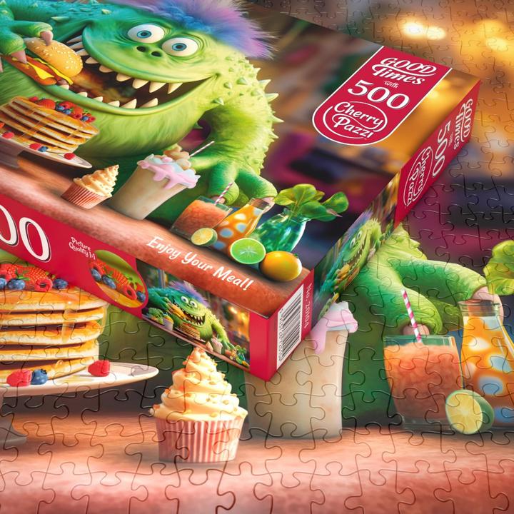 Actual product image Cherry Pazzi Puzzle 500 pieces - Enjoy Your Meal! (500 pieces)