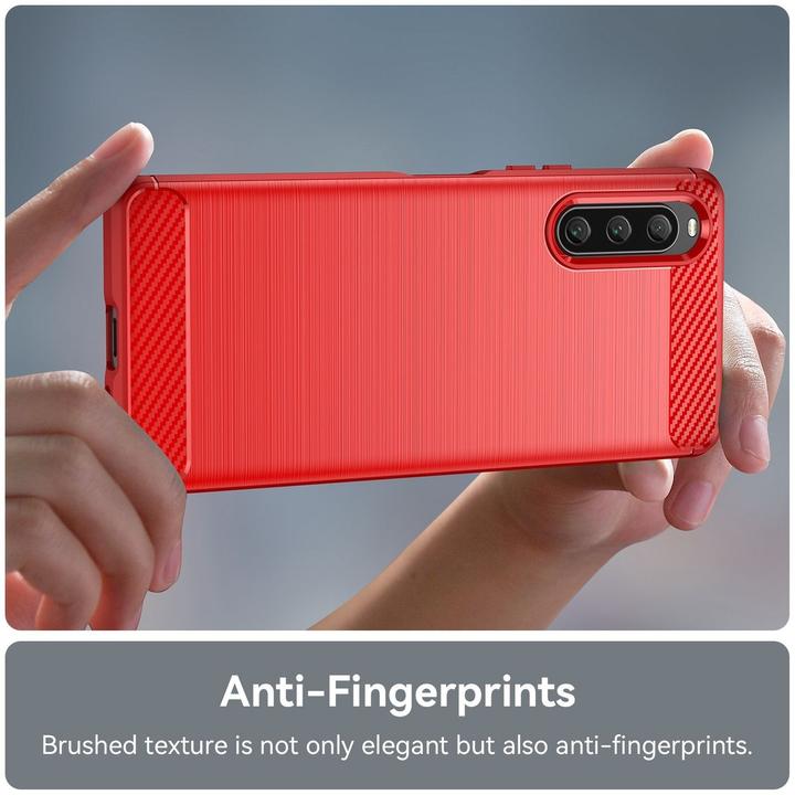 Actual product image König Design Case Mobile Protection for Sony Xperia 10 V Case Cover Cases Bumper Carbon Shell (Sony Xperia 10 V)