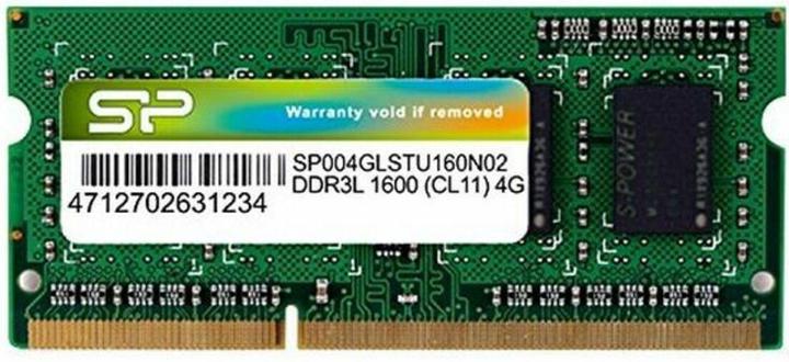 Produktbild Silicon Power SP004GLSTU160N02 (1 x 4GB, 1600 MHz, DDR3L-RAM, SO-DIMM)