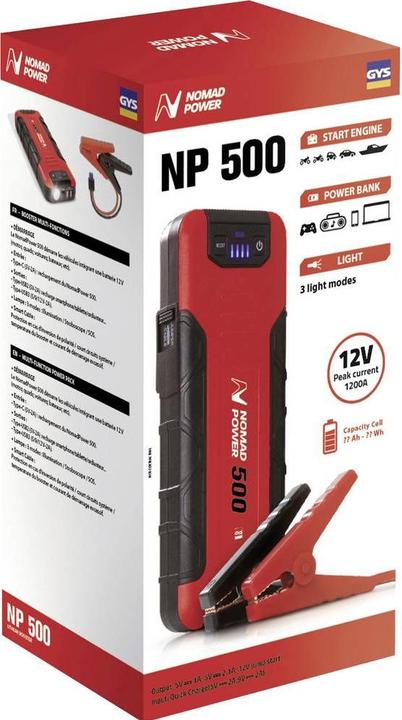 Produktbild GYS Booster Lithium Nomad Power 500 (1500 A, 5000 mAh)