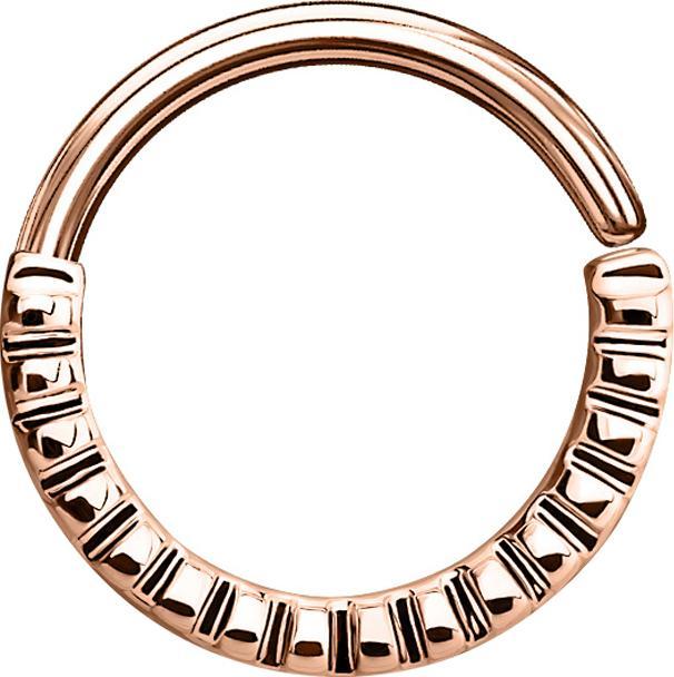Star Piercing Septum Ring gerillt rosegold (Messing)