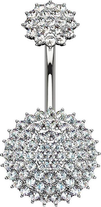 Star Piercing Flared Plug aus Rosenholz Tribal Blume (Messing, Chirurgenstahl 316L)