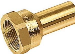 Actual product image Sanha transition sleeve 2x54mm - 2x54mm smooth Cu press. M og V bakker. Rødgods (Press connection)