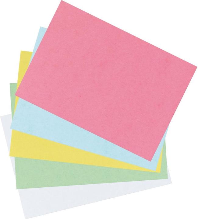 Produktbild Herlitz Karteikarten, DIN A5, blanko, blau aus Papier, holzfrei, 170 g-qm (A5, 170 g/m², 100 x)