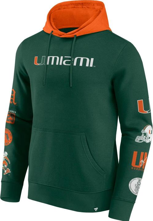 Fanatics Miami Hurricanes NCAA Sleeve Patches Hoody - XXL (XXL)