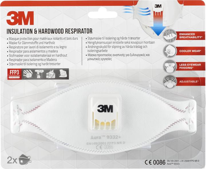 Produktbild 3M Atemschutzmaske Aura 9332+C2 (FFP3, 2 x)