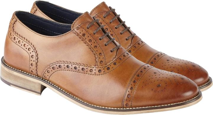 Immagine prodotto Roamers Scarpe stringate in pelle con motivo traforato (43)
