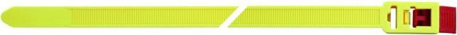 Actual product image HellermannTyton Cable tie SpeedyTie® (L x W) 750 mm x 13 mm SPEEDYTIE-PA66-YE-V1 Color: Yellow, Red 5 pcs. (Plastic cable ties, 750 mm, 5 pcs.)