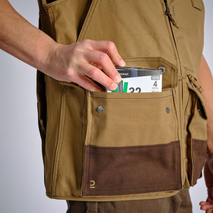 Produktbild Solognac Jagdweste 500 Renfort viele Taschen braun (3XL)