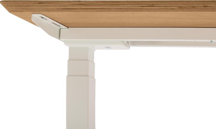 Produktbild Oakywood Stehpult Holztisch mit Höhenverstellung - Massivholz - Eichenfurnier / 160x80 / Weiß - Oakyw (160 x 80 cm)