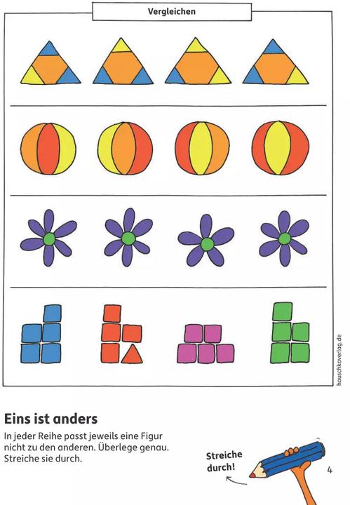 Actual product image Vorschulblock - Logisches Denken, rätseln und knobeln ab 5 Jahre (German, Sabine Dengl, Linda Bayerl, 2023)
