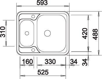 Actual product image Blanco Lantos 6-IF (Fitted sink, 48.80 cm, 59.30 cm)