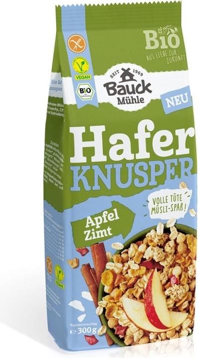 Bauckhof Muesli croustillant à l'avoine pomme-cannelle sans gluten (300 g)