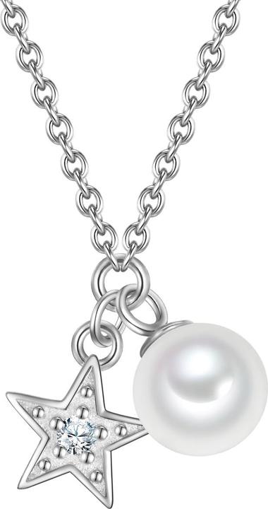 Glanzstücke München Damen Kette Stern Sterling Silber - 34552 (Sterling Silber, 40 - 45 cm)