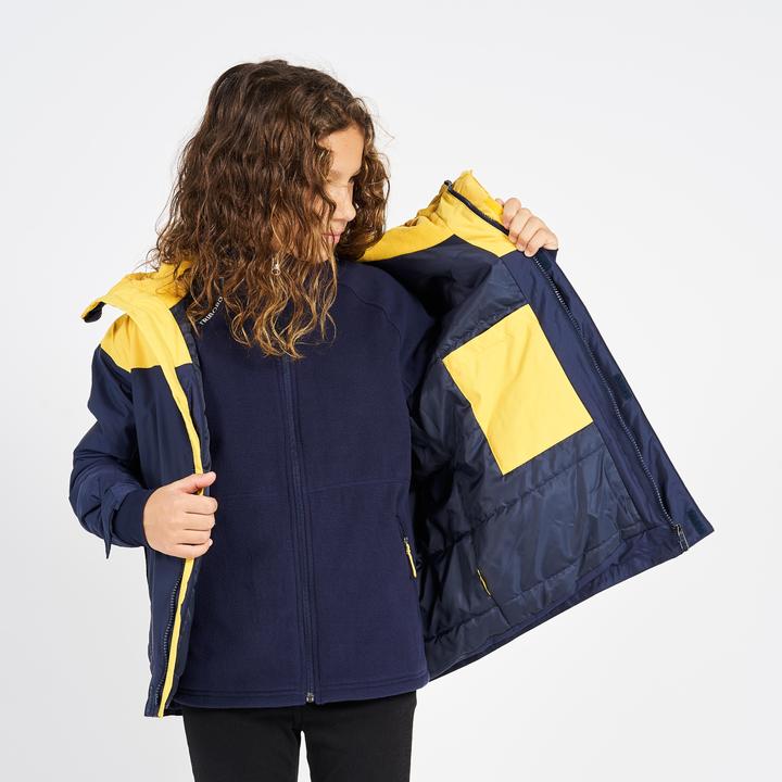 Produktbild Tribord Segeljacke Kinder warm wasserdicht 100 marineblau/gelb