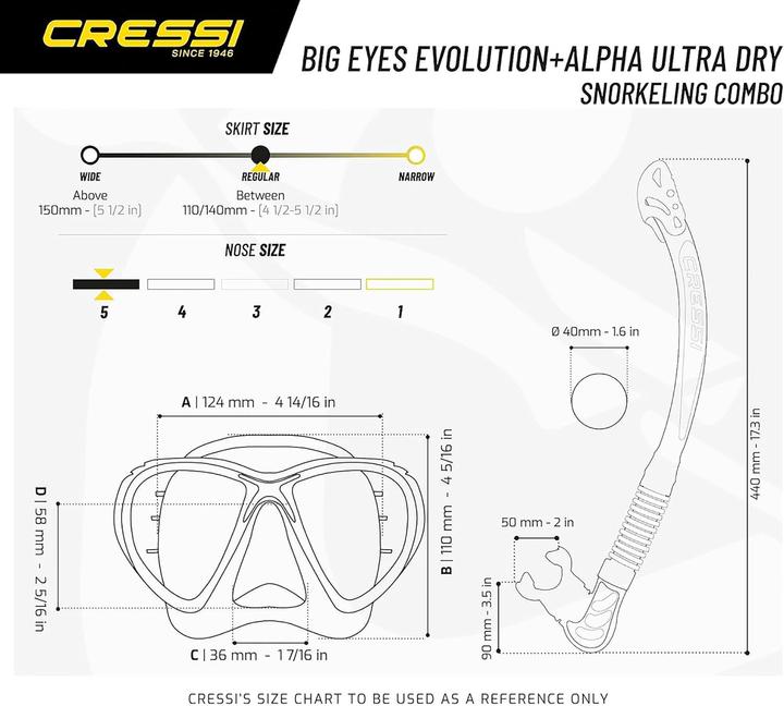Immagine prodotto Cressi Big Eyes Evolution + Alpha Ultra Dry