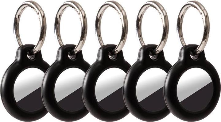 Esmée 5er Set Case / Hüllen mit Schlüsselanhänger für AirTags, Schwarz