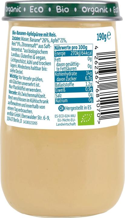 Produktbild Freche Freunde Fruchtreis, Apfel & Banane 190 g (323 g)