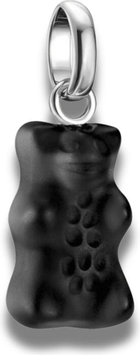 Immagine prodotto Thomas Sabo Charm-Goldbären-Anhänger in Schwarz Connect Silber (Vetro, Argento 925)