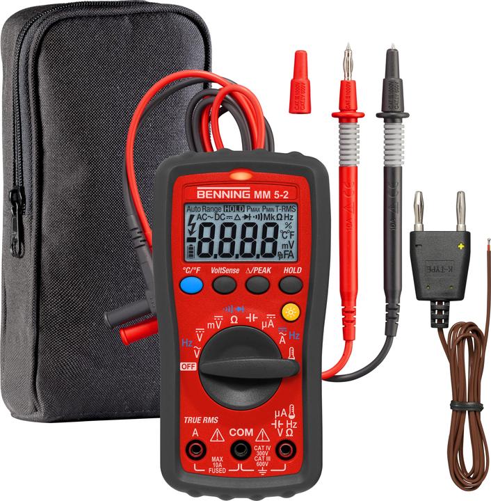 Immagine prodotto Benning Multimetro portatile digitale MM 5-2 (CAT III 600V, CAT IV 300V)
