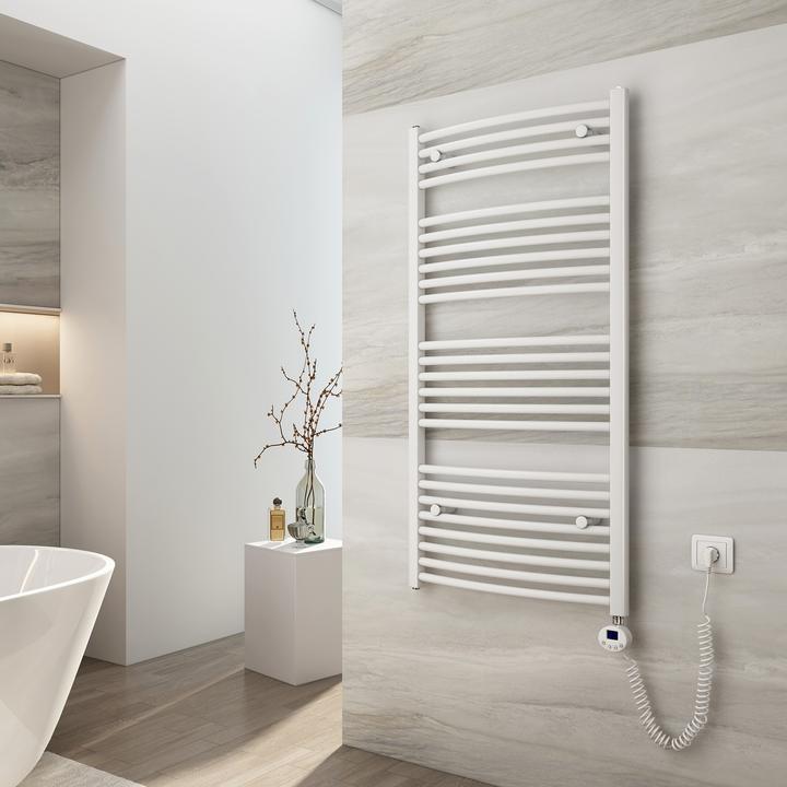 Produktbild Emke Elektrischer Badheizkörper, Badheizung Elektrisch, Weiss 120x60cm 600W (600 W)