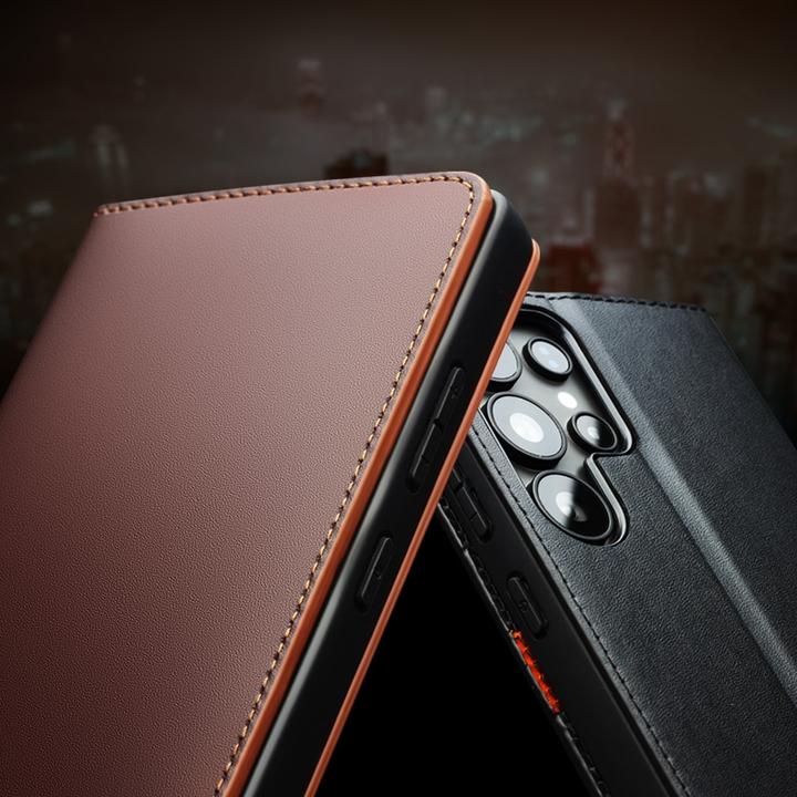 Actual product image QiAlino Hülle Flip Matt Wallet (Samsung Galaxy S25 Ultra)
