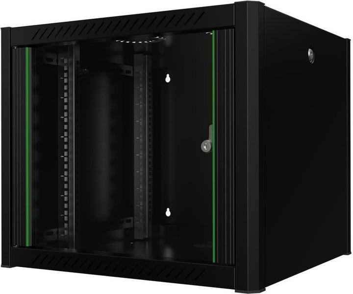 Produktbild Logon RWP09U56BL Wandrek 9U Zwart rack (9 HE, 19 Zoll Rack)