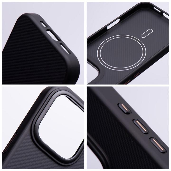Immagine prodotto OEM Back panel cover Carbon Elite Mag Cover compatible with MagSafe for IPHONE 15 PRO black (Apple iPhone 15 Pro)