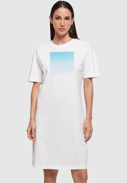Actual product image Merchcode Ladies Summer - Wavy Pattern Oversized Slit Dress - 118921 (XXL)