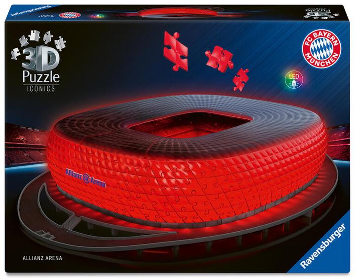 Ravensburger 3D Puzzle 216 Teile - Iconics: Allianz Arena - mit Licht (216 pezzi)