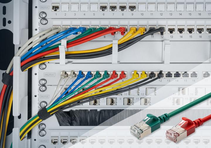 Produktbild Digitus CAT 6A Klasse Ea, F/FTP, Twisted Pair Patchkabel, Cu, LSZH, AWG 32/7, Länge: 0,5 m, schwarz (F/FTP, CAT6a, 0.50 m)