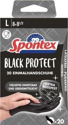 Produktbild Spontex Black Protect 20 Stück L Nitrilhandschuhe (L)