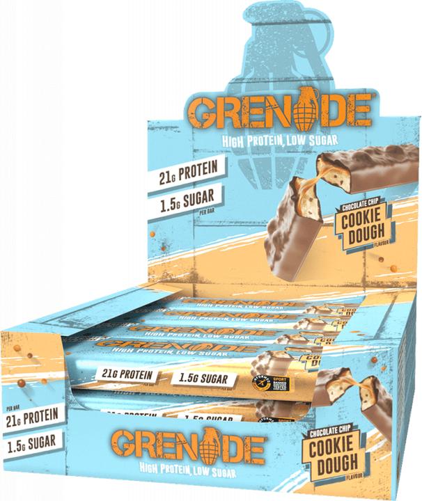 Actual product image Grenade Carb Killa Chocolate Chip Cookie Dough Protein Bar (12x60g) (Chocolate, 12 pcs., 720 g)