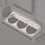 Actual product image Havn HS 420 Angled Bottom Fan Bracket - weiss
