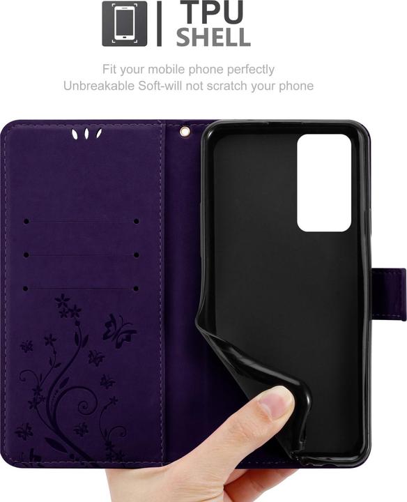 Produktbild Cadorabo Flower Book Hülle (OnePlus 9RT 5G)