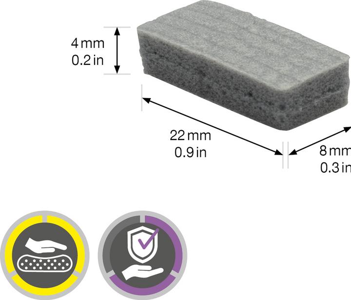 Actual product image Vibration damper soft pad 22x8 mm 24 pcs. (24 Piece)