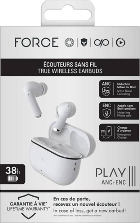 Image du produit Force Play TWS Bluetooth 5.3 In-Ear Kopfhörer (ANC, 38 h, Sans fil)