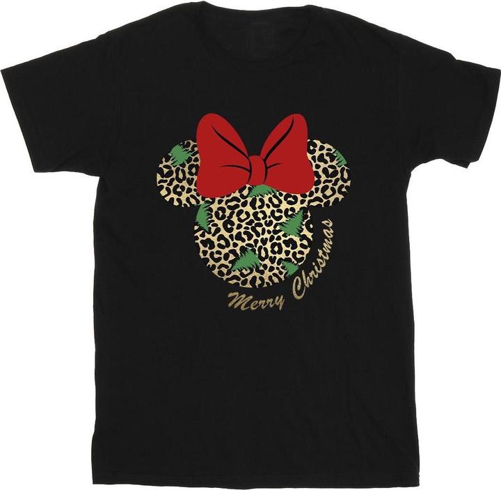 Disney Minnie Mouse Leopard Christmas TShirt (S)