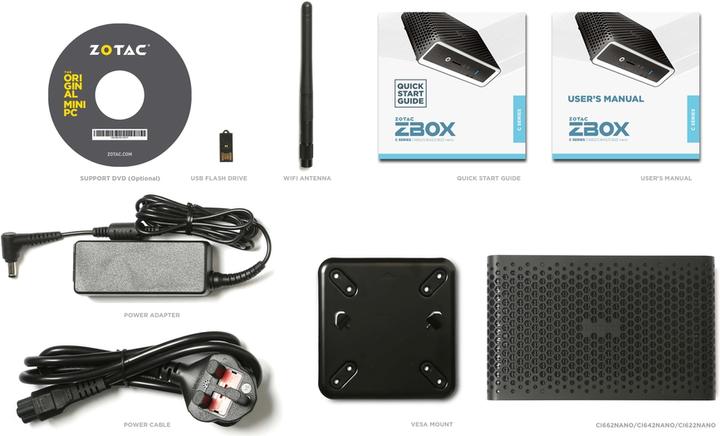 Produktbild Zotac ZBOX CI662 nano (Intel Core i7-10510U)
