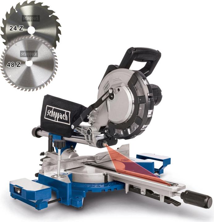 Produktbild Scheppach Kappzugsäge HM216 mit 2. Sägeblatt