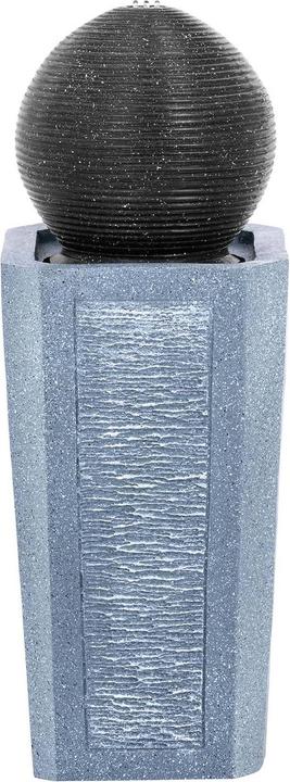 Produktbild Hillvert Solar Gartenbrunnen Solarbrunnen Zierbrunnen Wasserspiel Kugel auf Säule LED